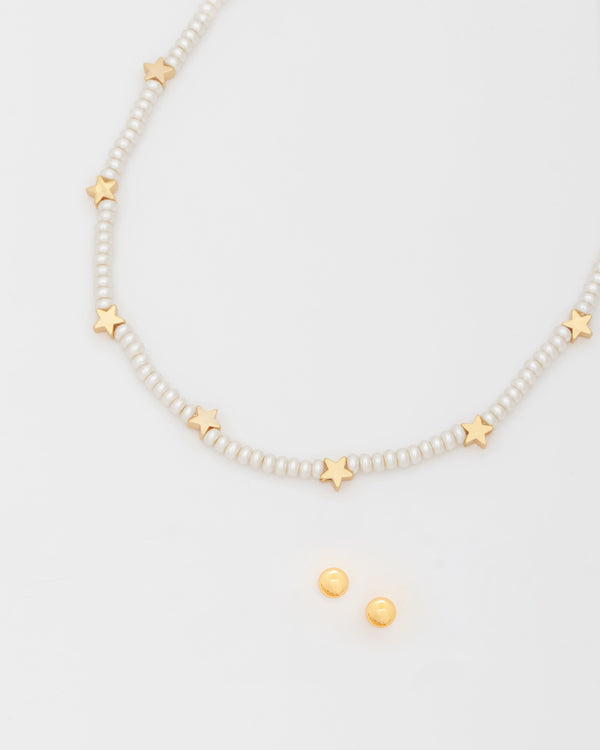 Choker Perla Estrella + Aretes