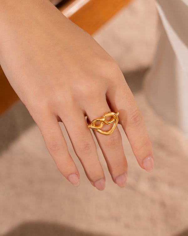 Anillo Corazón Lazo Bold