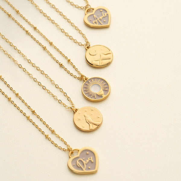 Cadena Con Dije Religioso a Elección + Aretes